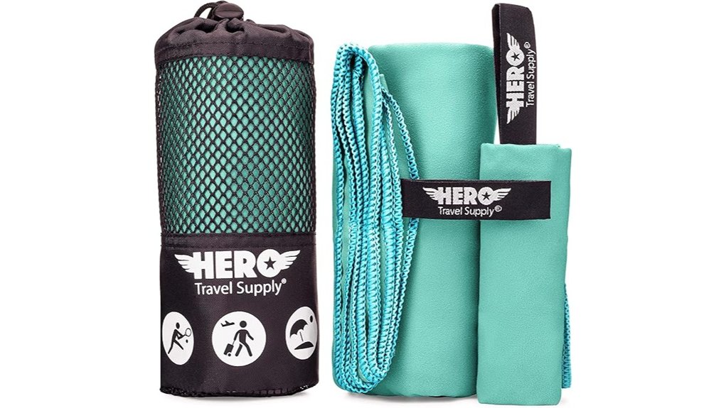 hero microfiber towel with bonus washcloth