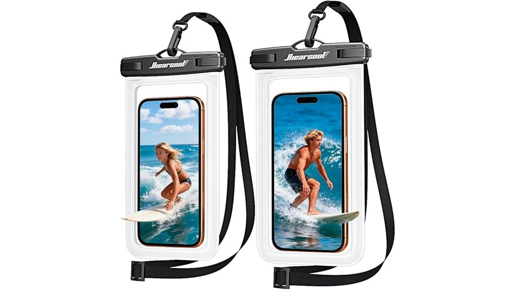 hiearcool iphone waterproof pouch 2 pack