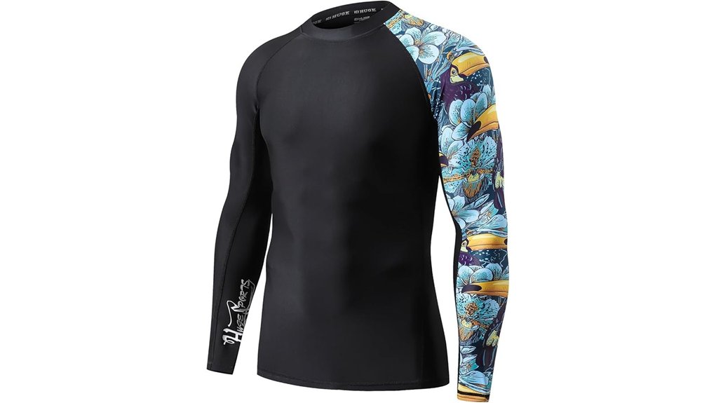 huge sports rash guard shirt