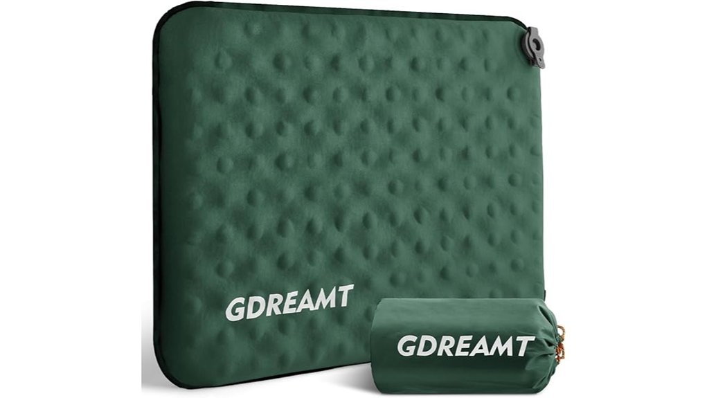 inflatable self inflating cushion memoryfoam