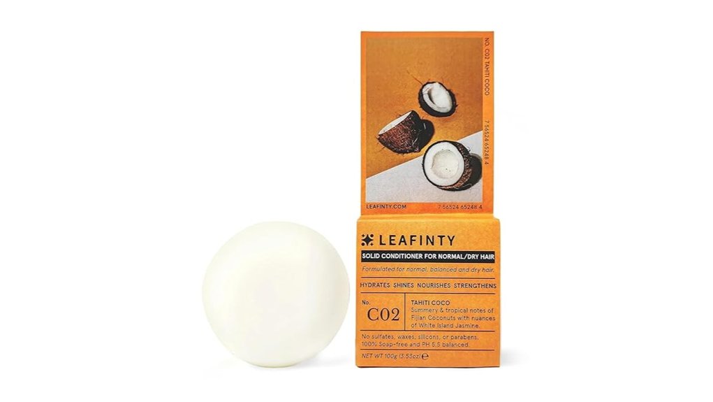 leafinty solid conditioner bar hydrates naturally