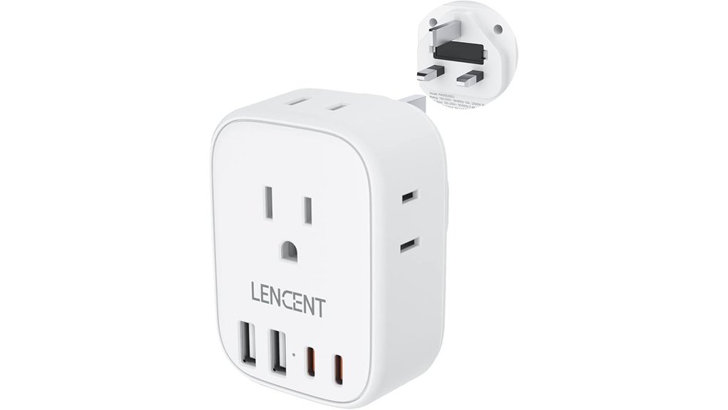 lencent us uk travel adapter
