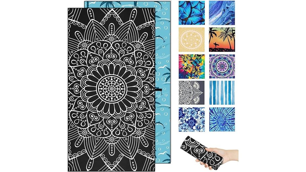 mandalalike oversized sand towel