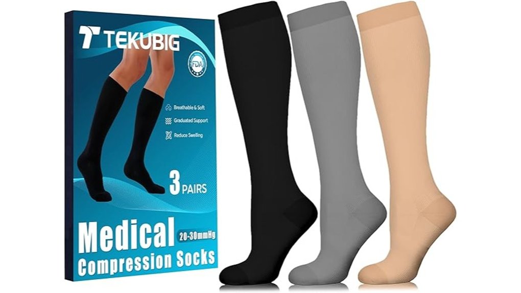 medical compression knee high socks
