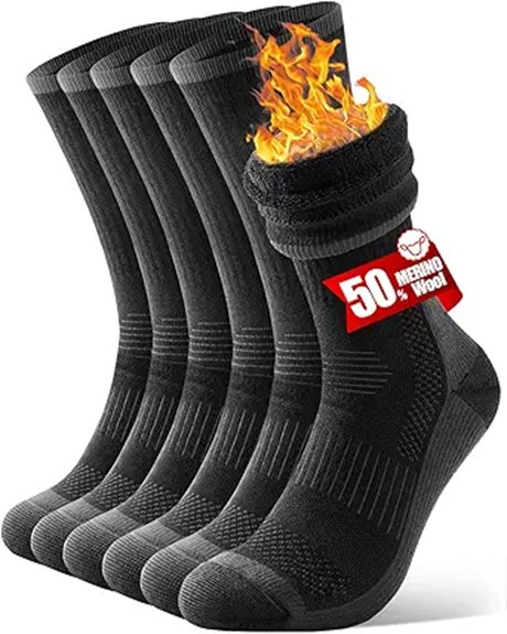 merino wool hiking crew socks