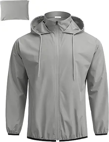 packable hooded rain jacket