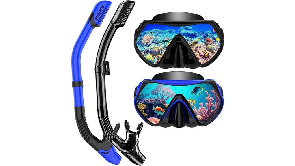 professional snorkeling gear 180 panoramic mask