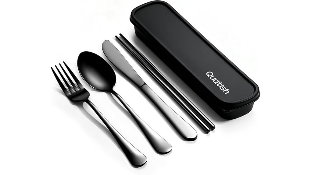 quatish travel stainless steel silverware set