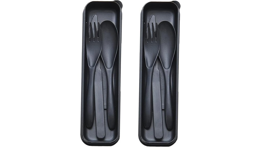 reusable travel utensils set with case