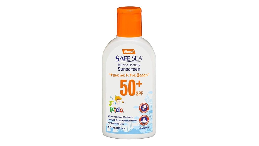 safe sea jellyfish sting blocking sunscreen