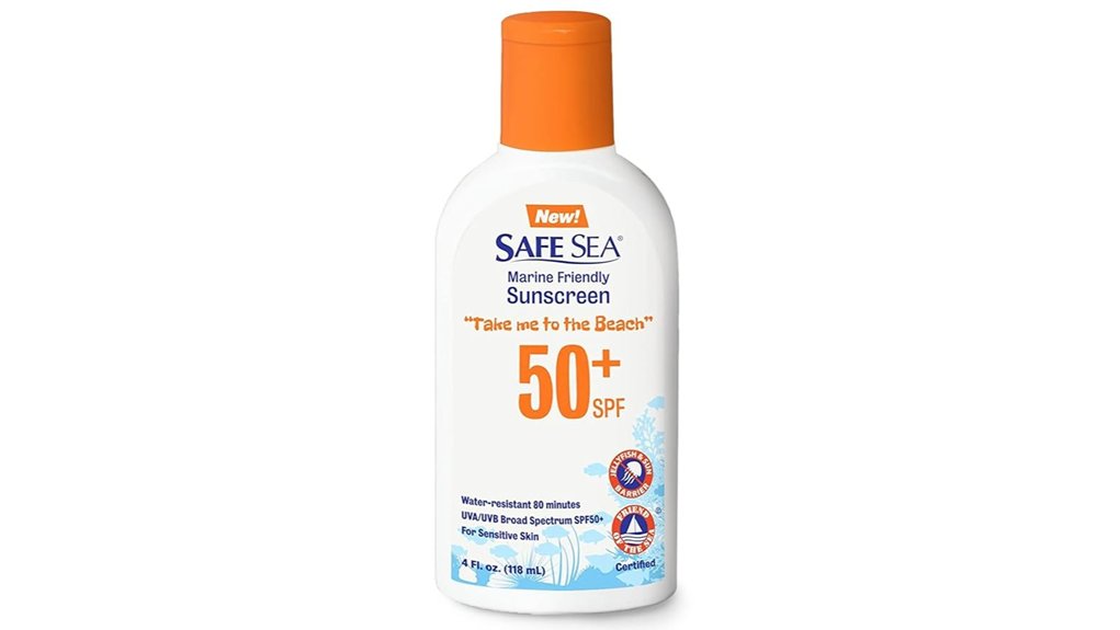 safe sea jellyfish sting blocking sunscreen