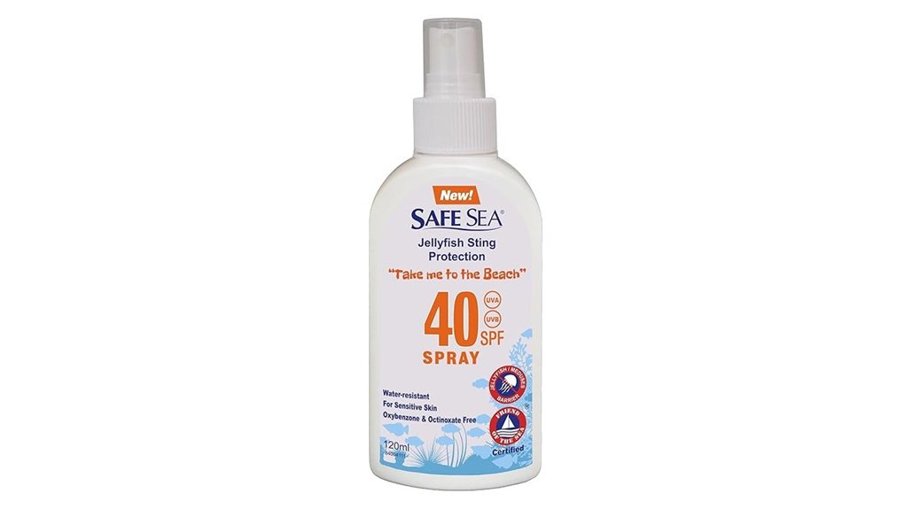 safe sea jellyfish sting blocking sunscreen spf 40