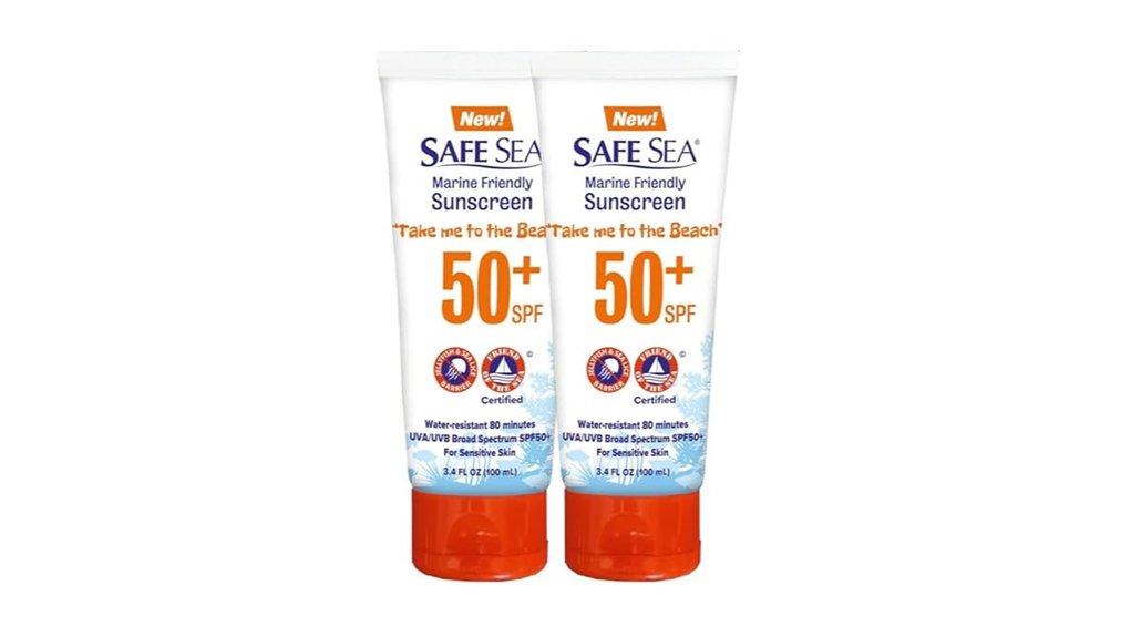 safe sea jellyfish sting lotion spf50 2 pack
