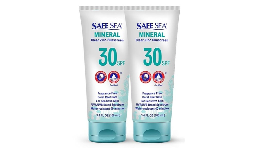 safe sea zinc oxide sunscreen spf30 2 pack