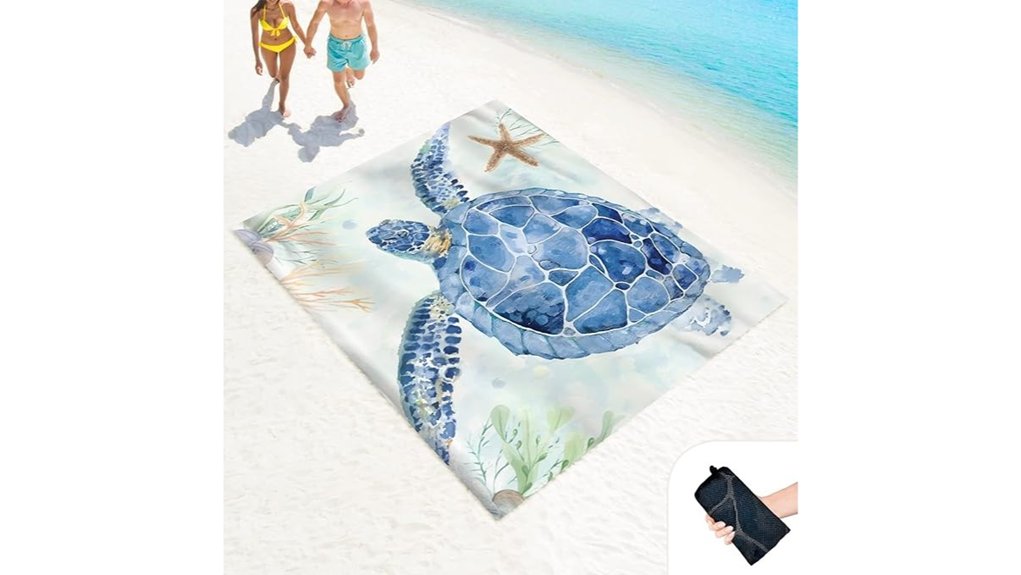 sandproof oversized beach blanket with mesh bag
