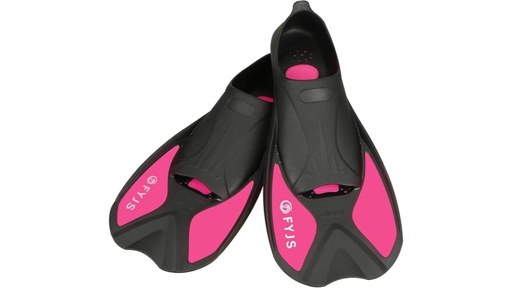 short swim fins with bag