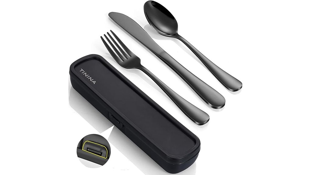 stainless steel travel utensils case