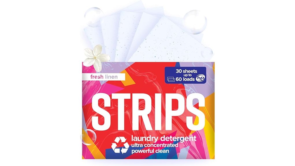 strips fresh linen detergent sheets