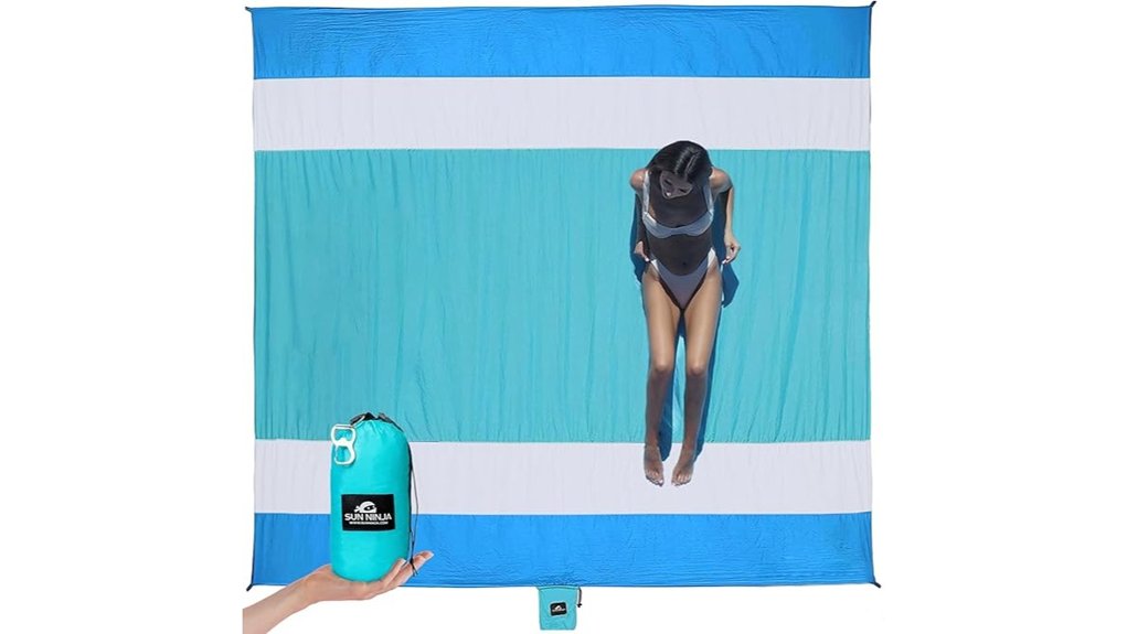 sun ninja sand proof beach blanket