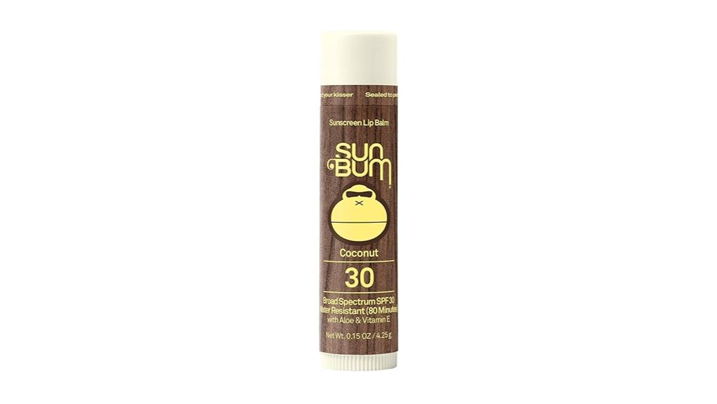 sun protection lip balm coconut scented
