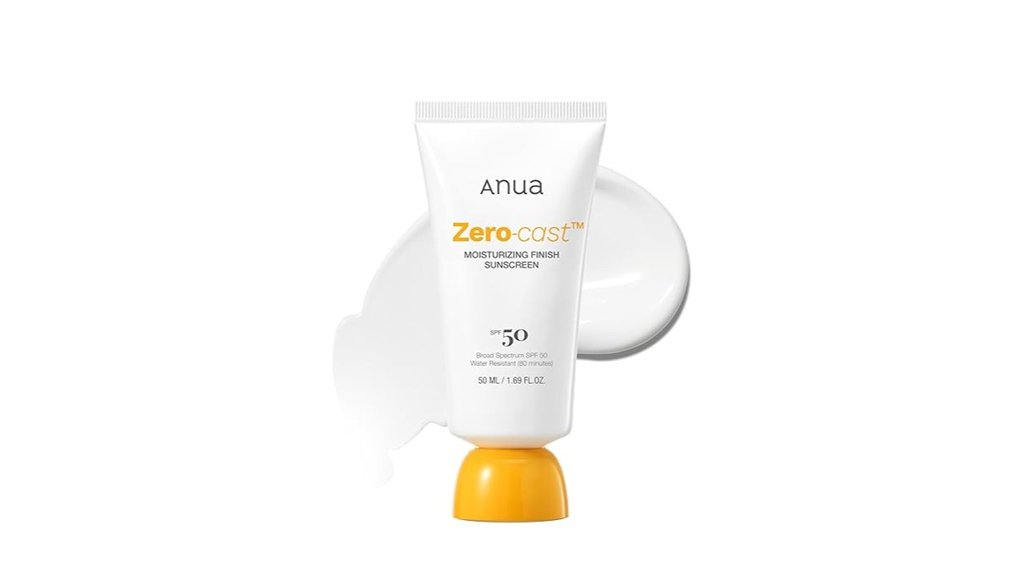 sunscreen anua zero cast spf 50 with hyaluronic