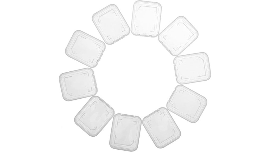 transparent sd sdhc memory case 10 pack
