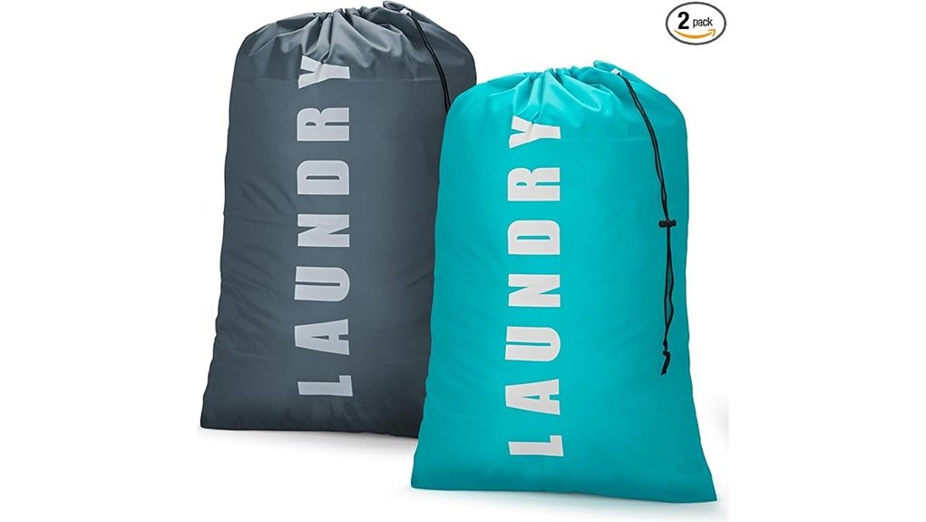 travel laundry bags 24x36 2 pack cyan gray
