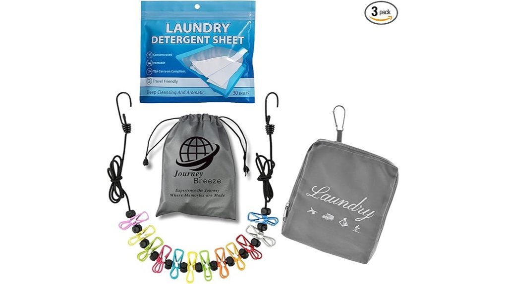 travel laundry detergent sheets kit