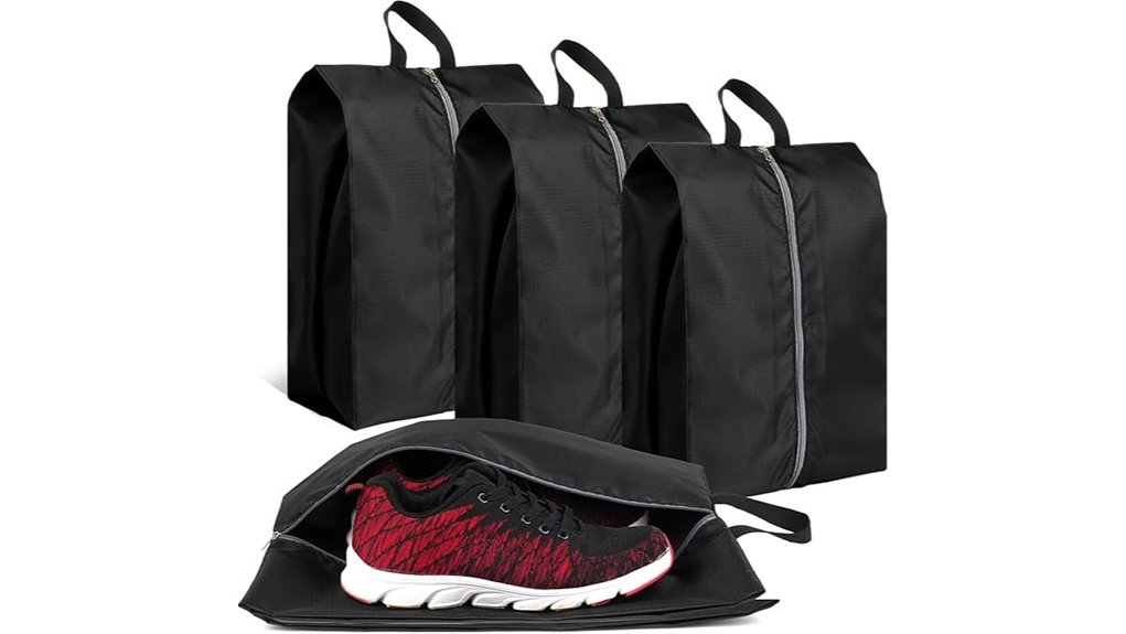travel shoe bags set waterproof zippers