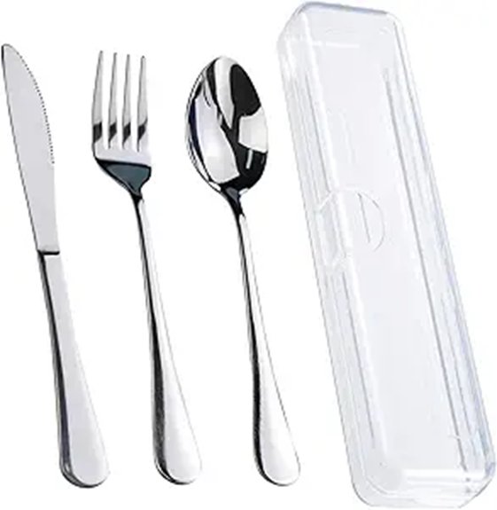 travel utensils set with case