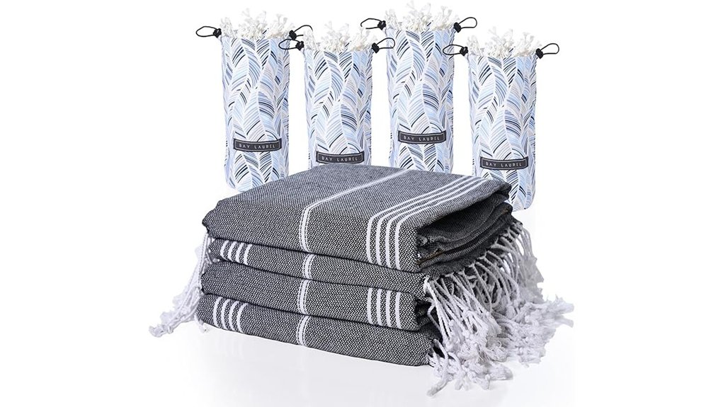 turkish beach towels packaged 4