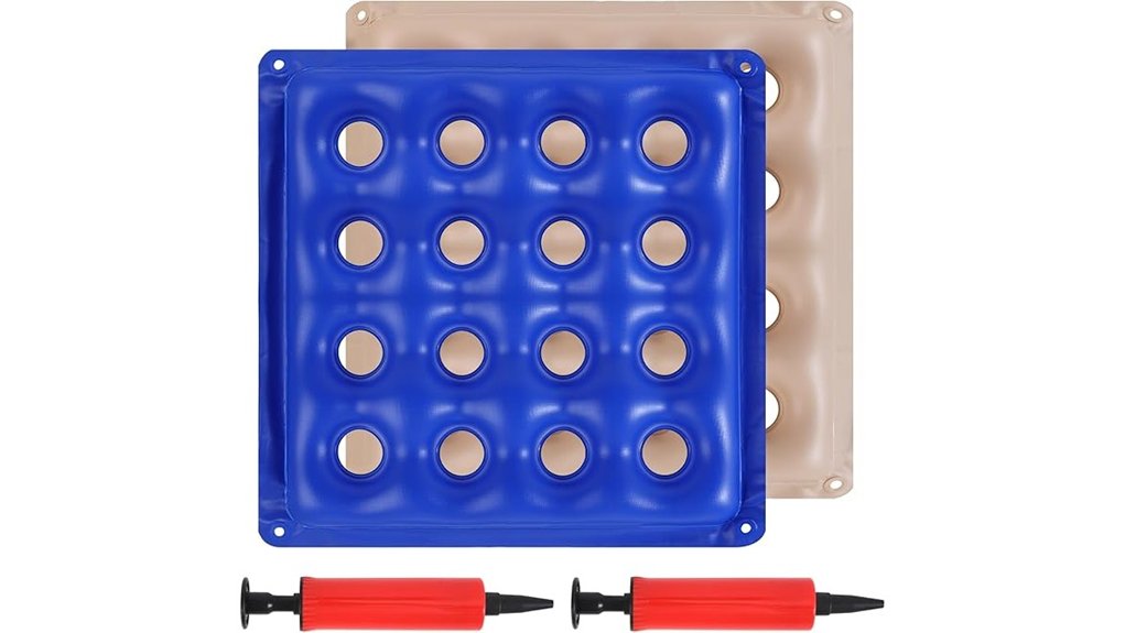 two inflatable seat cushions