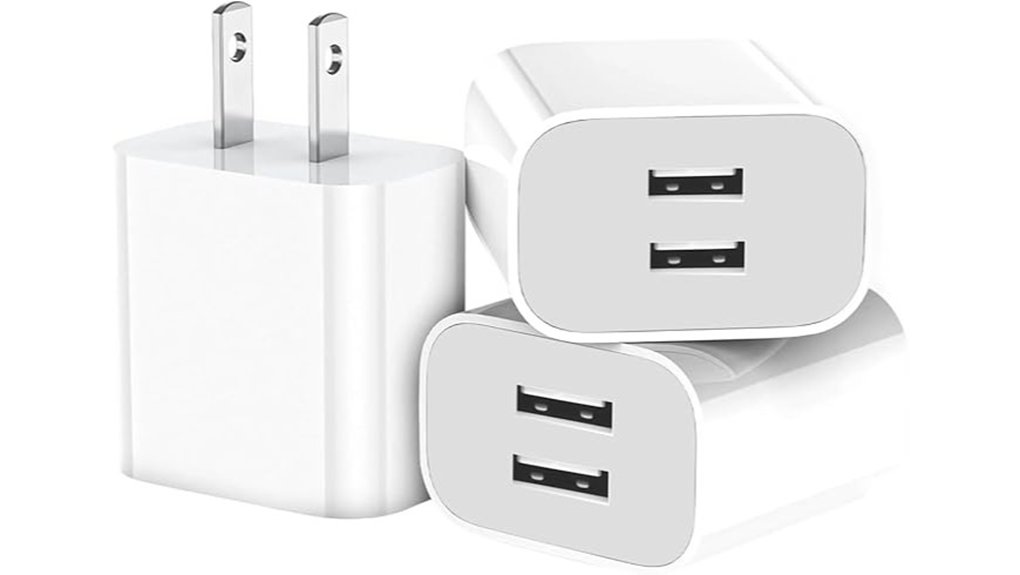 usb wall charger 3 pack