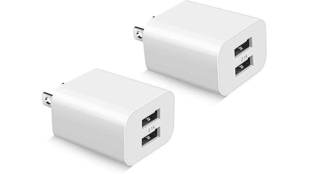 usb wall charger dual port pack