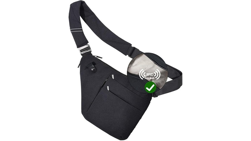 vadoo rfid blocking sling bag