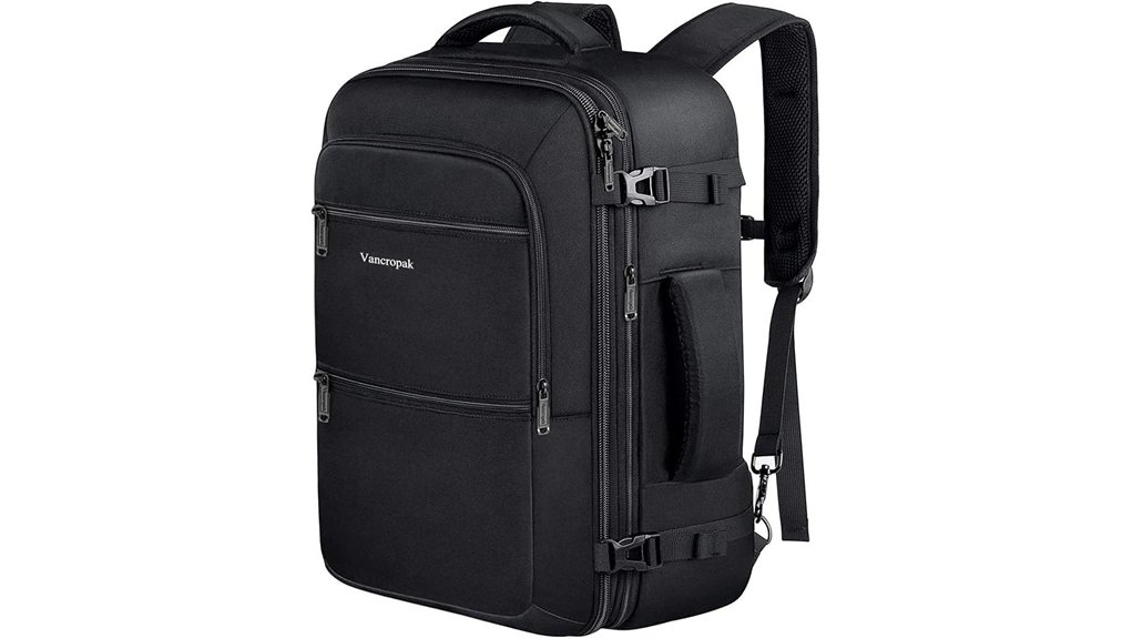 vancropak 40l black backpack