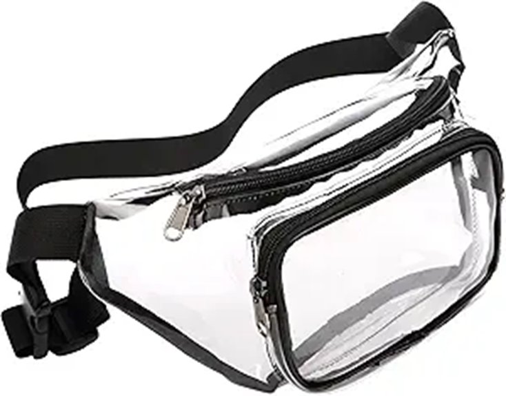 veckle clear fanny pack black
