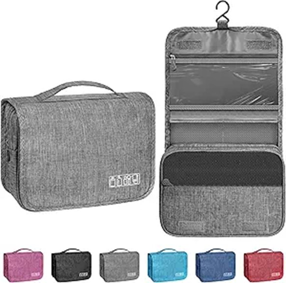 waterproof hanging toiletry bag