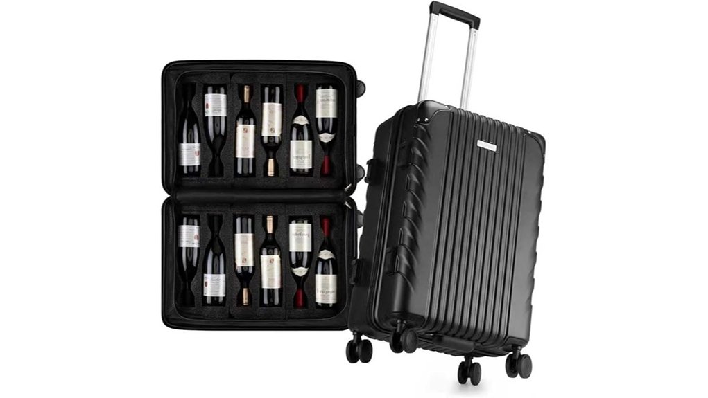 wine bottle suitcase for air travel
