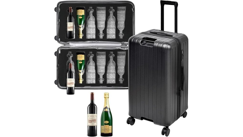 wine suitcase for airplanes 12 bottle tsa approved