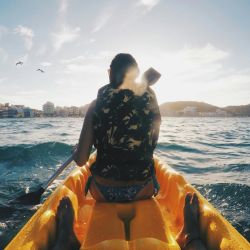 kayaking at secluded beaches