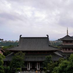 picturesque orthodox monastic gardens mountains